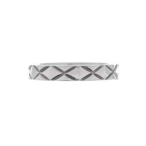 Chanel Matelasse Band Ring Platinum #234318C12B